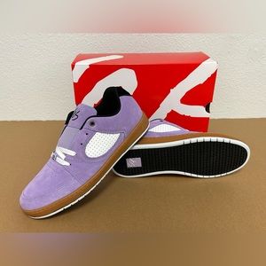 NEW! ES Accel Slim Skateboard Skate Shoes - Lavender - 8.5 Mens / 10 Women’s
